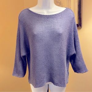 Carina Ricci purple open weave sweater.  Size Small